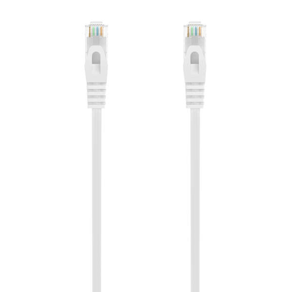 Aisens Cable de Red Latiguillo RJ45 LSZH Cat.6A 500 MHZ UTP AWG24 - 0.25m - Libre de Halogenos - 10 Gigabit/s - Color Blanco