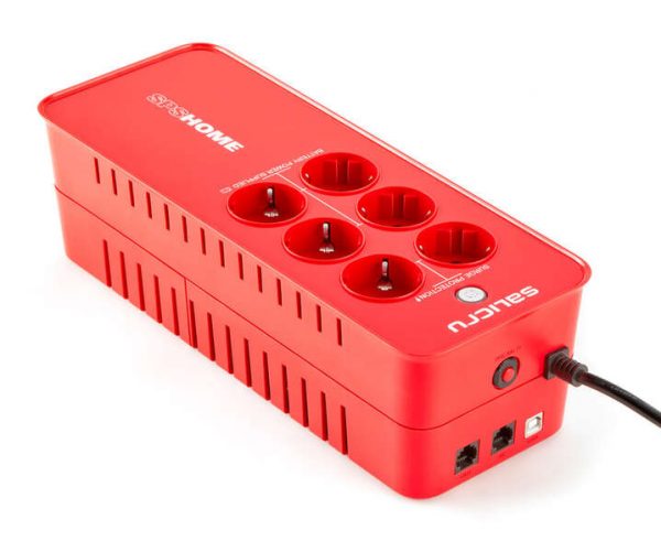 Salicru SPS 850 HOME Sistema de Alimentacion Ininterrumpida - SAI/UPS - 850 VA - Off-line Multibase - Color Rojo
