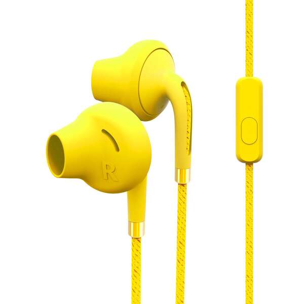 Energy Sistem Auriculares Style 2 - Graves Profundos - Microfono - Control de Conversacion - Dual Length - Color Amarillo