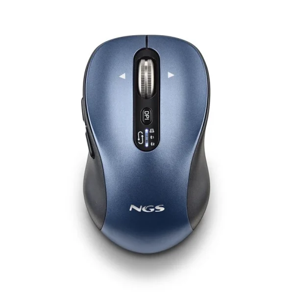 NGS Infinity-RB Raton Inalambrico 3200dpi - Conexiones 2.4 GHz  Bluetooth 5.1  Bluetooth 5.1 - 5 Botones - Uso Diestro - Color Azul/Negro